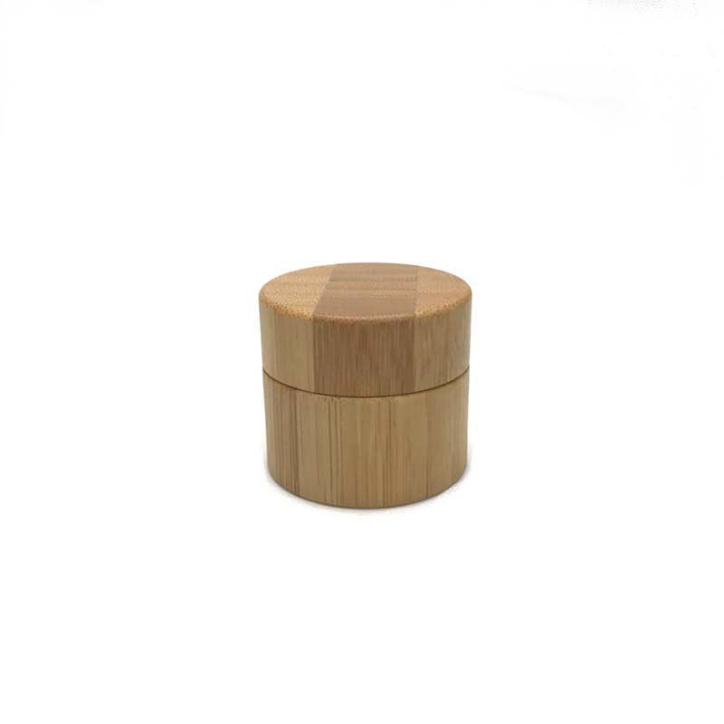 Whosale 1oz 30g eco friendly cosmetic cream glass jar covered with bamboo wooden lid