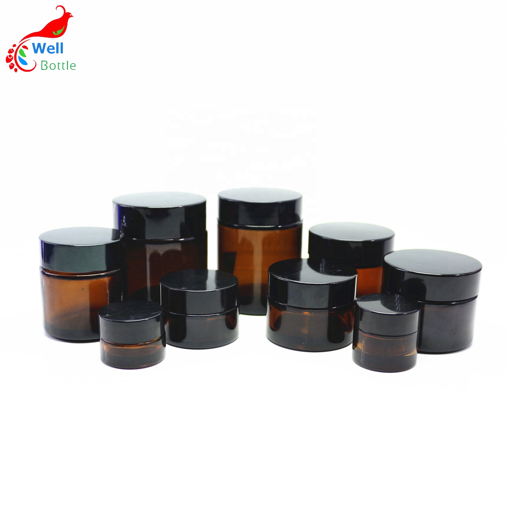 Whosale Cosmetic Packaging Glass Cream Jars 30g with lid GJ-1-1A