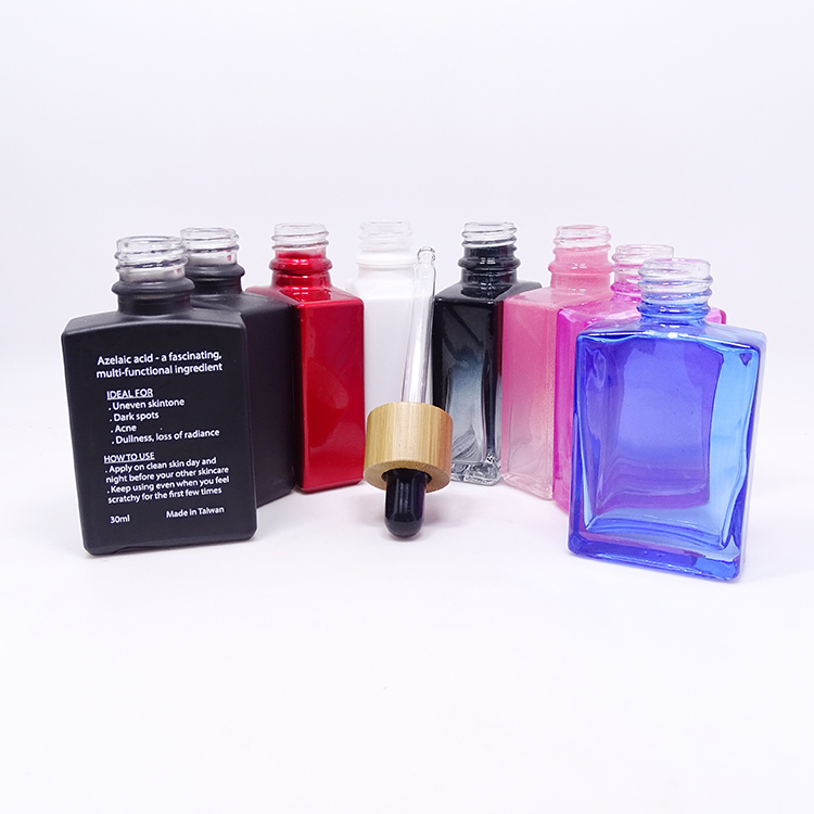 Whosale OEM Luxury cosmetics packaging square glass perfume bottle