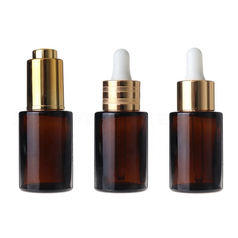 Whosale guangzhou 15ml 20ml 30ml frosted black white glass dropper bottle for oil packaging