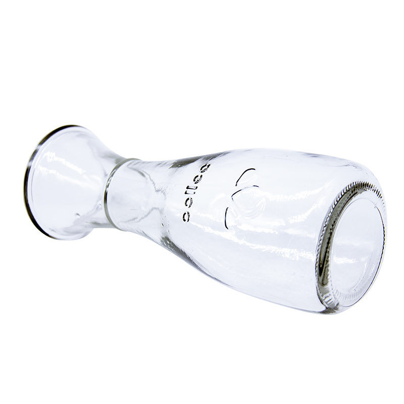 Wide Mouth 1 Liter Glass Juice Milk Water Bottle With Pp Cap