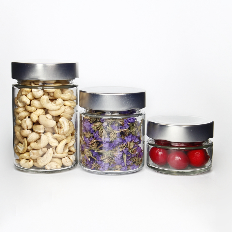 Wide Mouth 106ml 212ml 314ml Glass Jars For Peanut Butter/ Cookie  Storage Jar