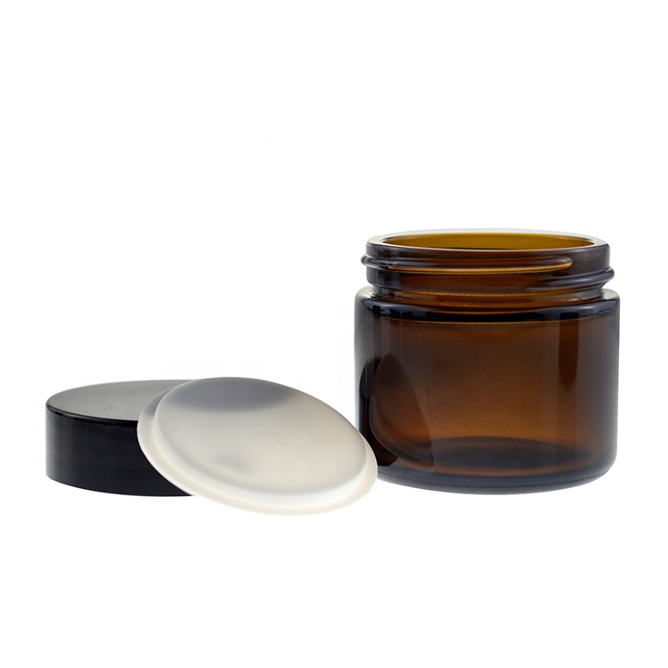 Wide Mouth 4OZ Empty Airtight Storage Amber Glass Jar with metal Lid