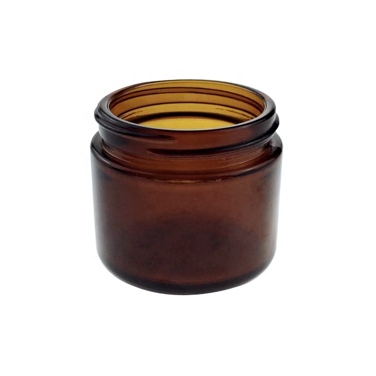 Wide Mouth 4OZ Empty Airtight Storage Amber Glass Jar with metal Lid