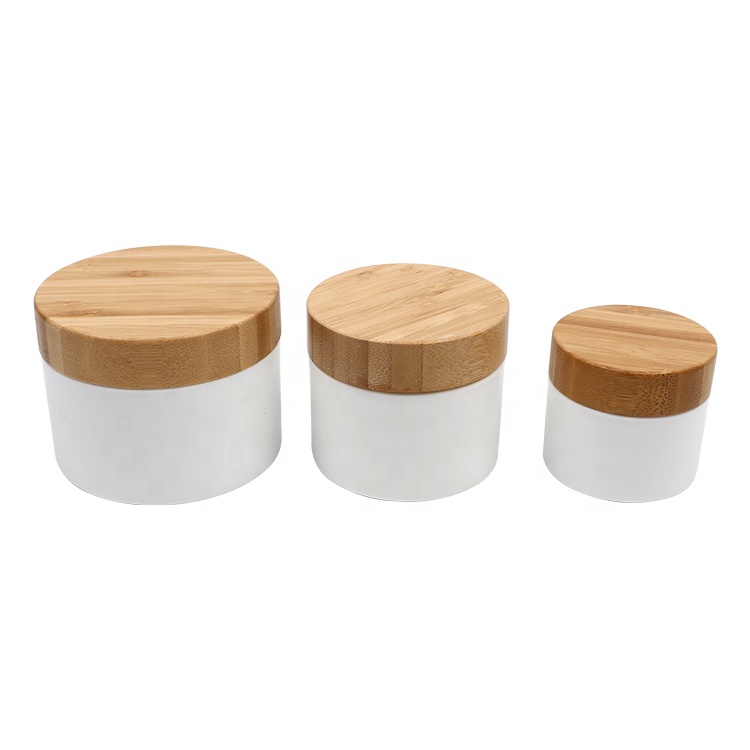 Wide Mouth Bamboo Jars Cosmetic Container Cream Jar With Pp Plastic Inner And Bamboo Lid