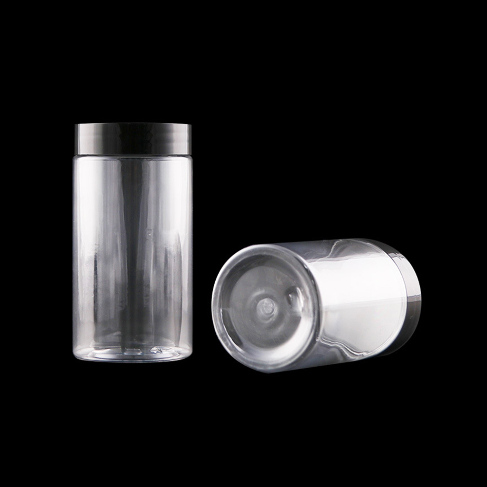Wide Mouth Cylinder Round Pet Plastic Cookie Candy Jar for Food 30ml 40ml 50ml 60ml 80ml 120ml 150ml