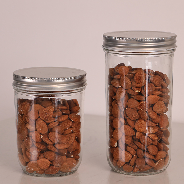 Wide Mouth Eco Mason Jar with 86MM Lid Taper Glass Food Mason Jar