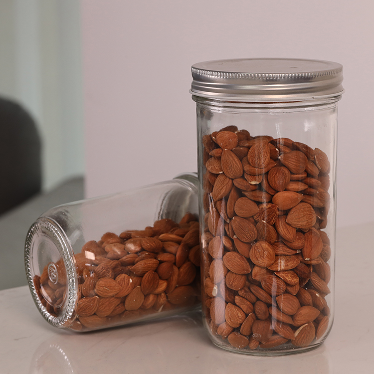 Wide Mouth Eco Mason Jar with 86MM Lid Taper Glass Food Mason Jar