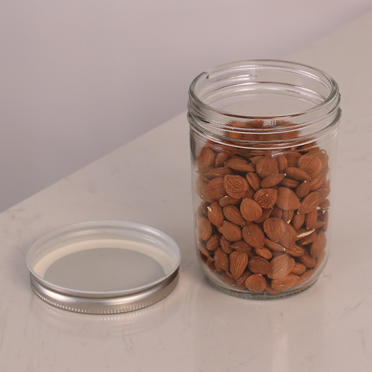 Wide Mouth Eco Mason Jar with 86MM Lid Taper Glass Food Mason Jar