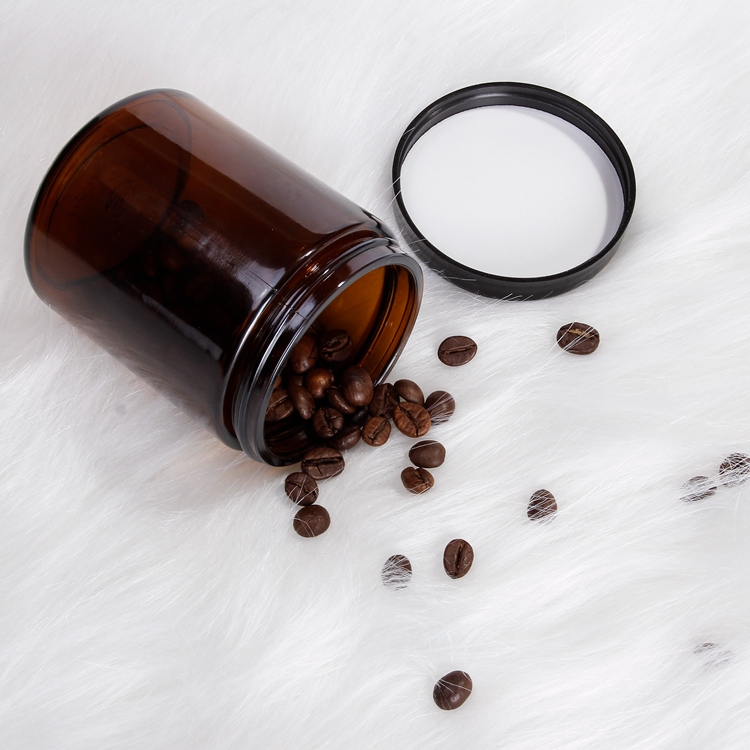 Wide Mouth Glass Jar 250ml Cosmetic Face Cream Jars  8 oz Amber Black Glass jar With id