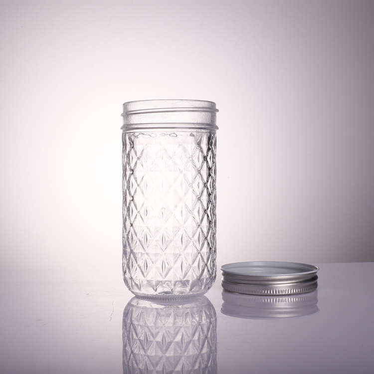 Wide Mouth Glass Manson Jars For Kitchen Storage