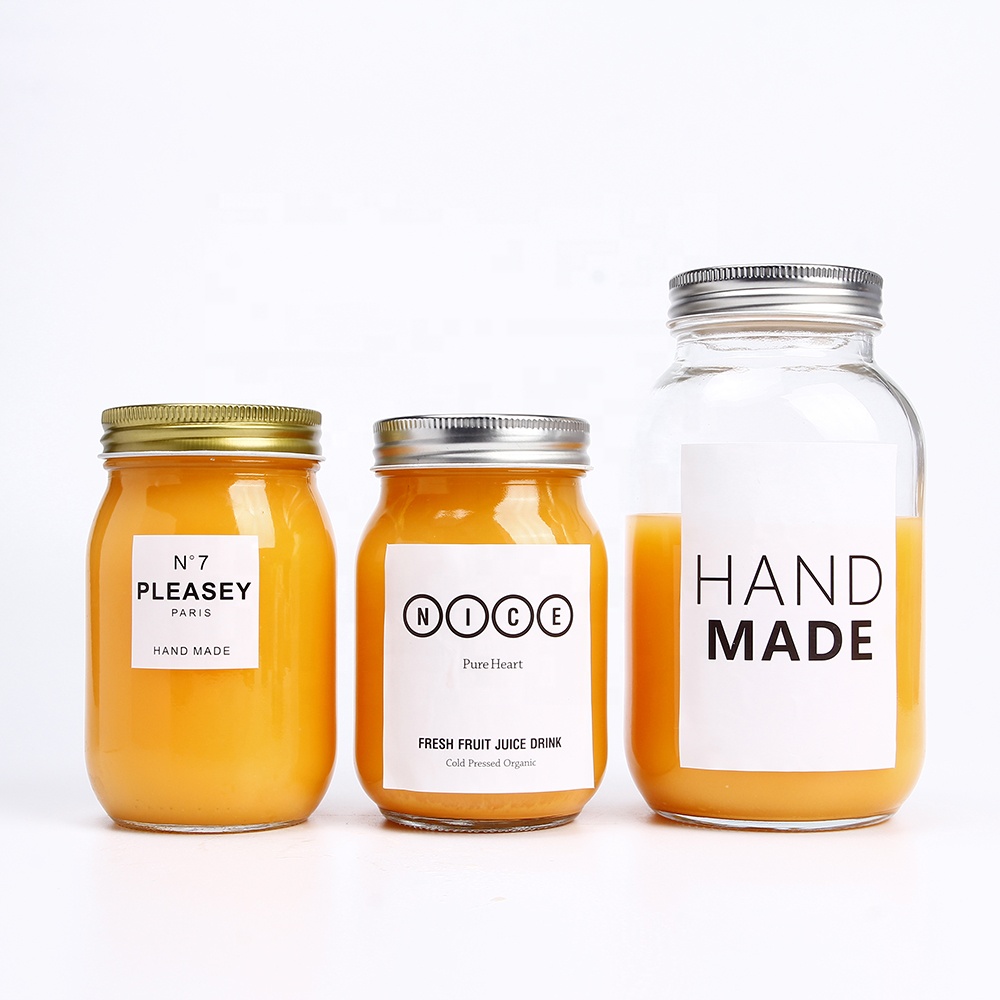 Wide Mouth Mason Jars With Round Lids for Food Packing Stackable Cookie Food Wholesale
