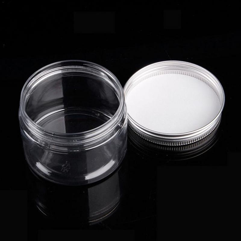 Wide Mouth Plastic 3oz Jars Transparent Storage Bottle Round Liquid Jar Pot Cosmetique
