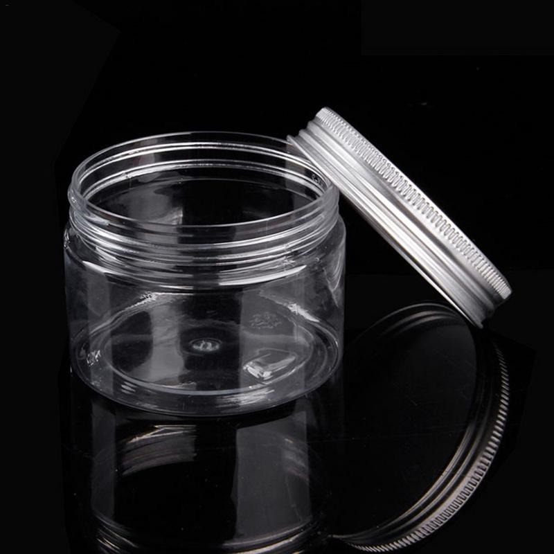 Wide Mouth Plastic 3oz Jars Transparent Storage Bottle Round Liquid Jar Pot Cosmetique