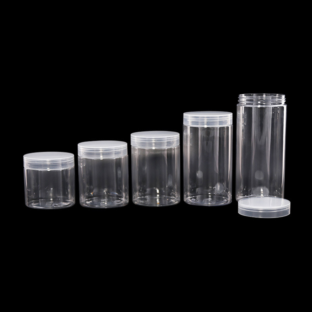Wide Mouth Skincare Cosmetic Containers Clear Screw Cap Top 50ml 80ml 100ml 120ml 150ml 180ml 200ml 250ml 300ml 400ml 500ml