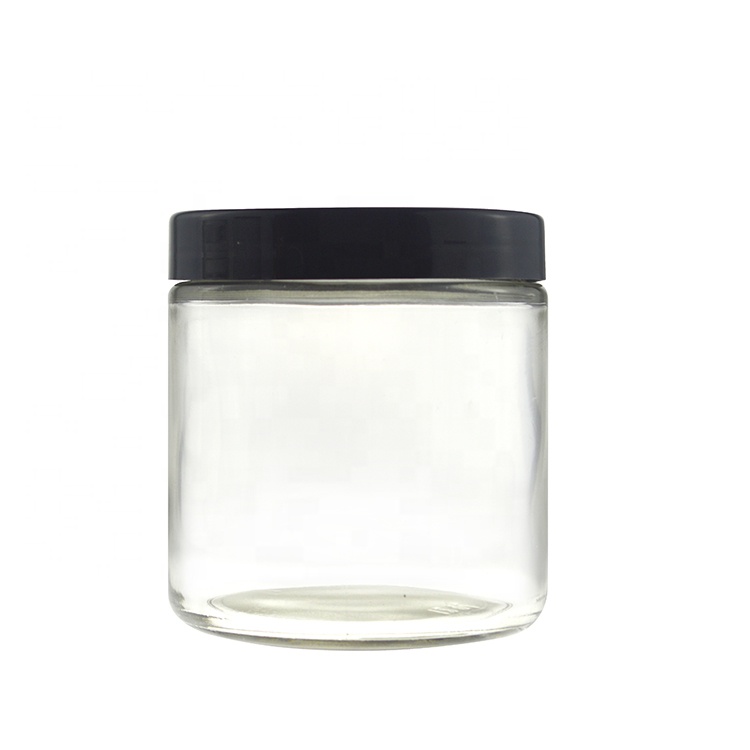 Wide Mouth Straight Side 12oz 16oz Food Glass Storage Jar with Screw Lid