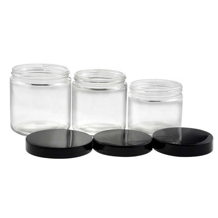 Wide Mouth Straight Side 12oz 16oz Food Glass Storage Jar with Screw Lid