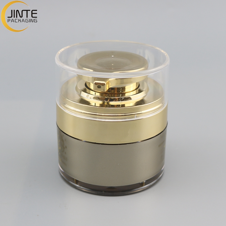Wide Opening Cosmetic Container Jar Packaging Airless Jar  With  Pump For Skincare Essential Cream