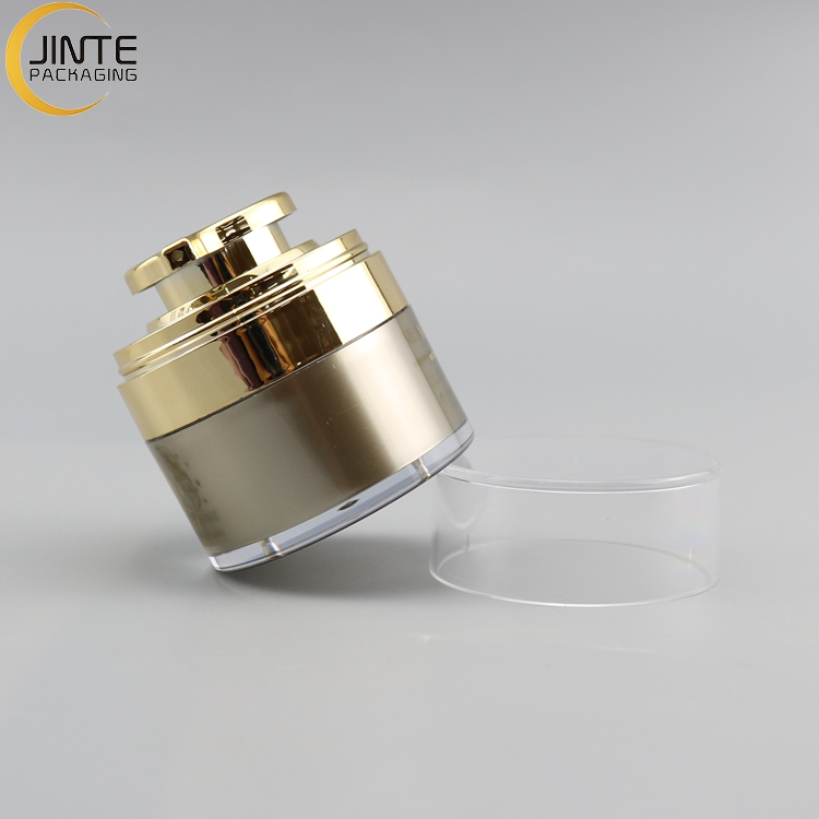 Wide Opening Cosmetic Container Jar Packaging Airless Jar With Pump For Skincare Essential Cream