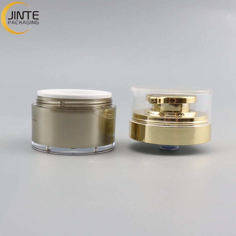 Wide Opening Cosmetic Container Jar Packaging Airless Jar With Pump For Skincare Essential Cream