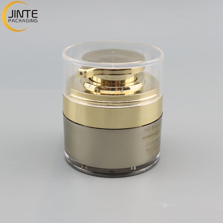 Wide Opening Cosmetic Container Jar Packaging Airless Jar With Pump For Skincare Essential Cream