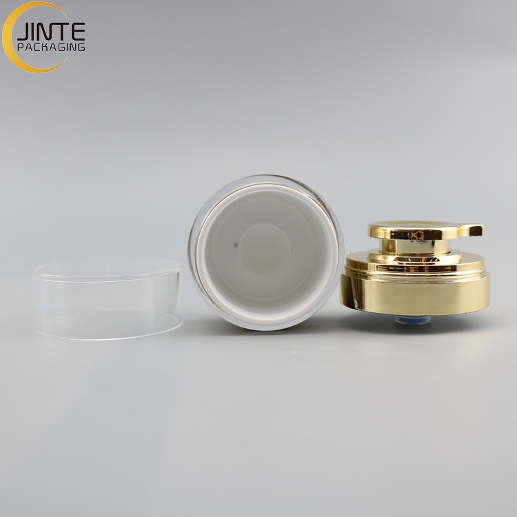 Wide Opening Cosmetic Container Jar Packaging Airless Jar With Pump For Skincare Essential Cream