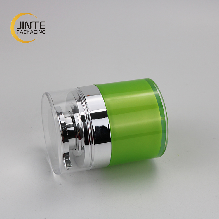 Wide Opening Cosmetic Container Jar With Inner Painted Outer Wall And Mirror Silver Pump Perfect For Skincare Essential Cream