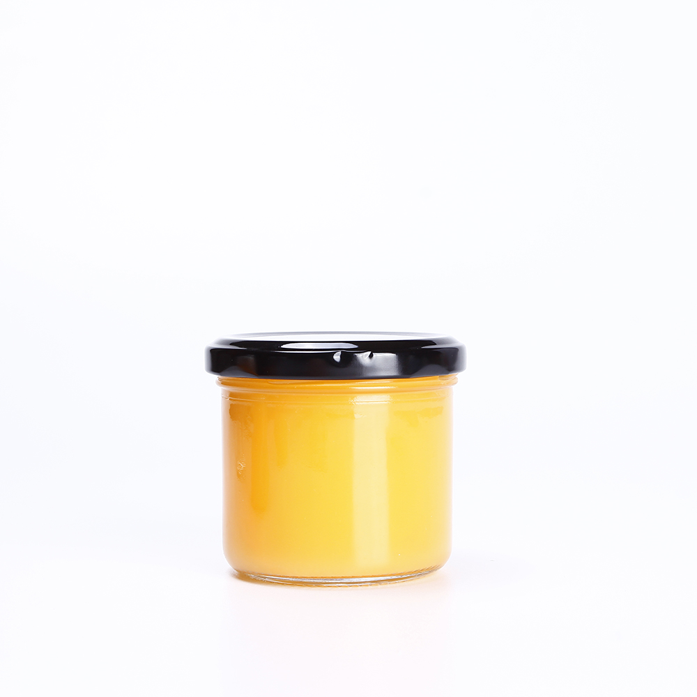 Wide mouth 4oz 120ml bottle glass jam jar food storage preserve honey glass jar with custom label