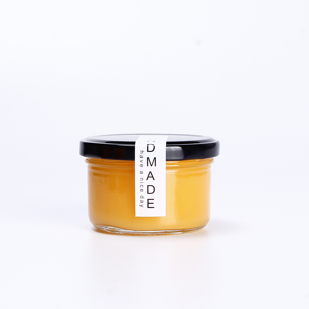 Wide mouth 4oz 120ml bottle glass jam jar food storage preserve honey glass jar with custom label