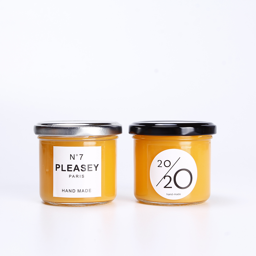 Wide mouth 4oz 120ml bottle glass jam jar food storage preserve honey glass jar with custom label