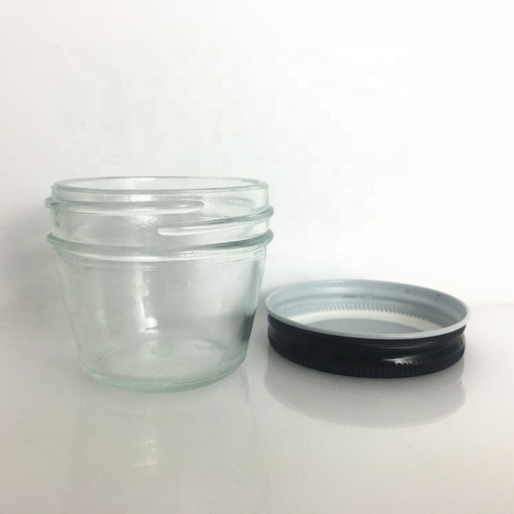 Wide mouth 4oz tapered glass mason jar for cake dessert jam