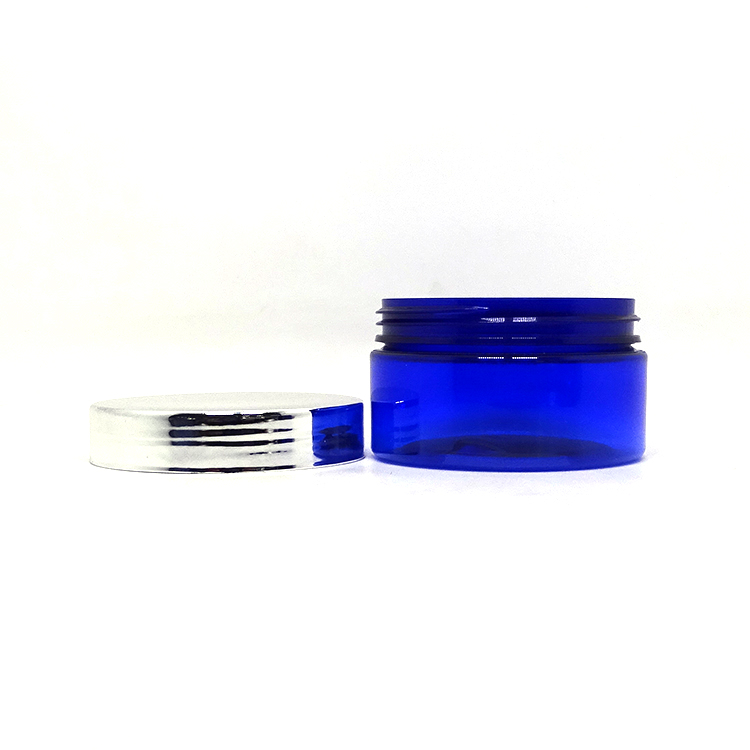 Wide mouth Blue PET cheap plastic cosmetic 200ml hair gel plastic jar for body butter container