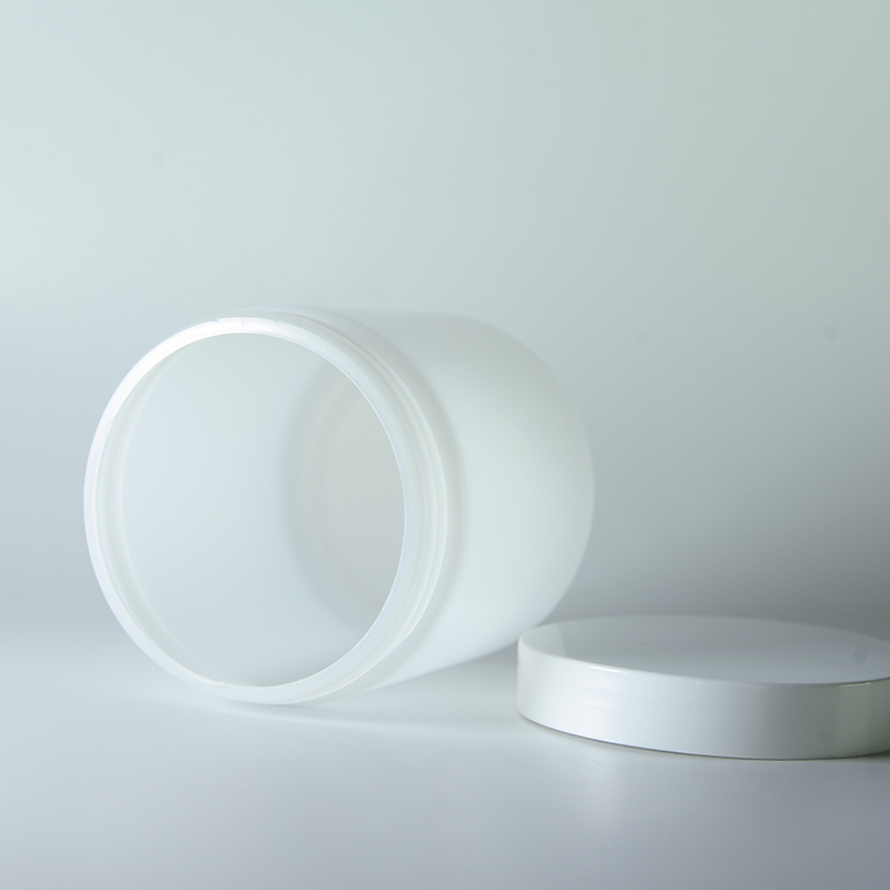 Wide mouth HDPE plastic jar container cosmetic packaging White With Lid cream lotion jar plastic jar