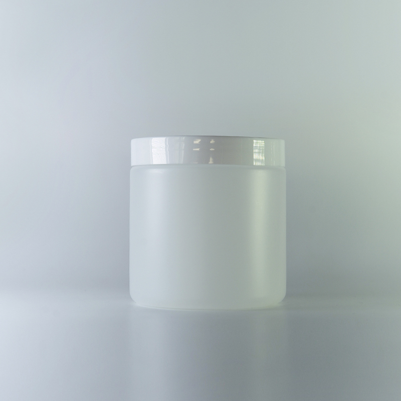 Wide mouth HDPE plastic jar container cosmetic packaging White With Lid cream lotion jar plastic jar