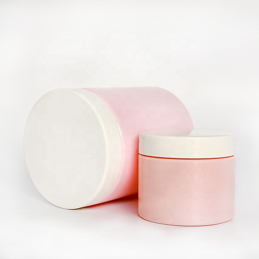Wide mouth PET plastic jars for cosmetics 250ml 8oz body scrub container 4oz 120ml empty cosmetic cream jars