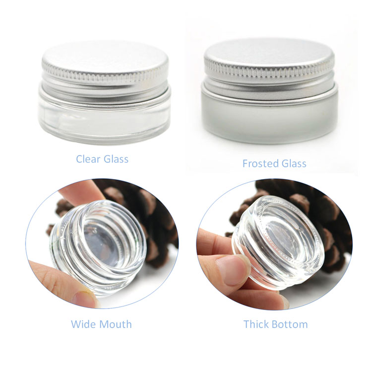 Wide mouth and straight walls 7-Milliliter Glass Jars with Lids