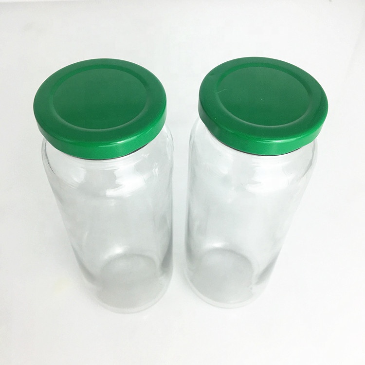 Wide mouth clear glass rani fruit juice bottle 250ml 8oz wholesale