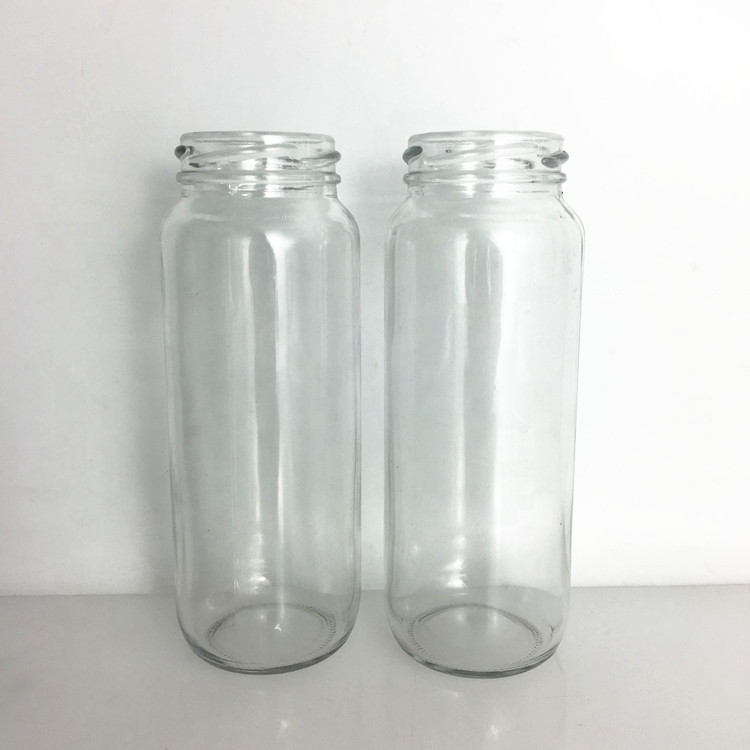 Wide mouth clear glass rani fruit juice bottle 250ml 8oz wholesale