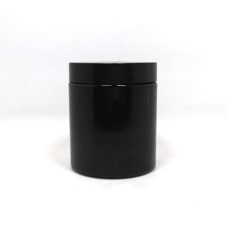 Wide mouth cosmetic pomade packaging plastic pet jar 500ml black