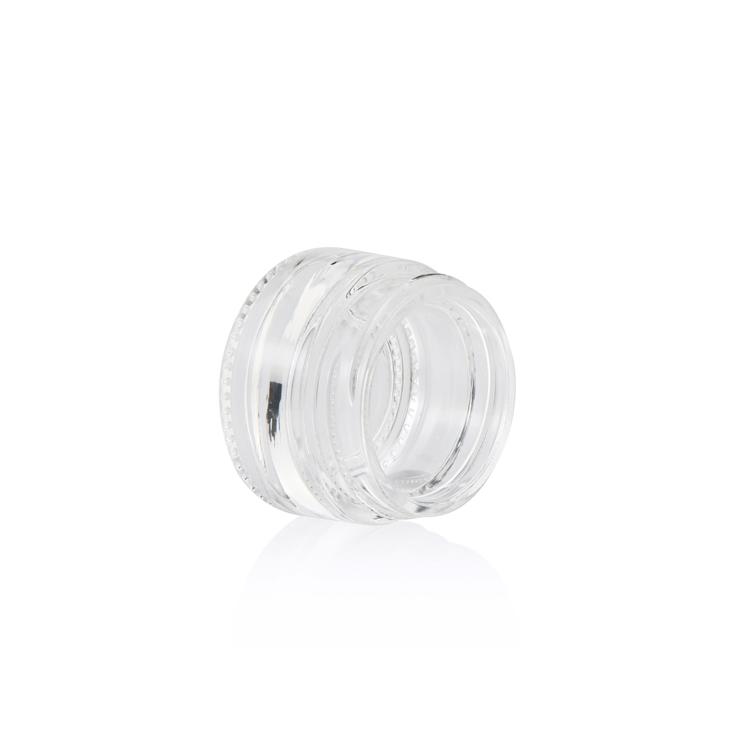 Wide mouth glass cream jar 15ml transparent cosmetic cream glass jar packaging with rose gold cap
