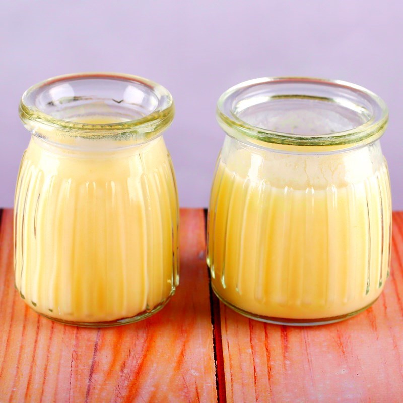 Wide mouth pudding jar small glass milk bottle jars with cork or metal lid