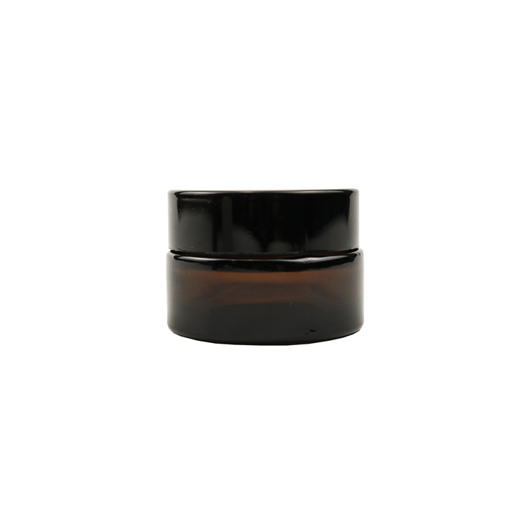 Wide mouth recycled eco-friendly face cream jar 15g 20g 30g 50g brown glass cosmetic jar