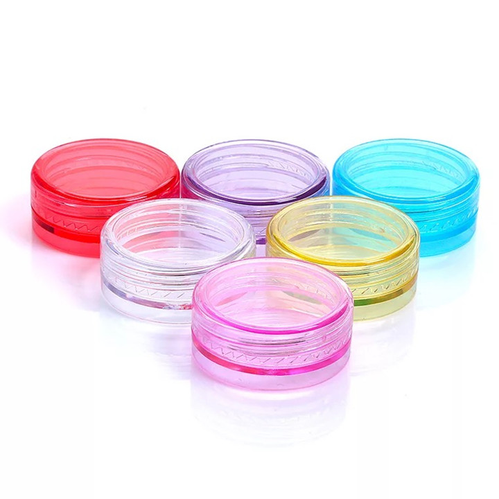 Wide mouth sample Plastic PET 2 3 5 gram jar cosmetic packaging cream container jar with plastic lid cheap sale