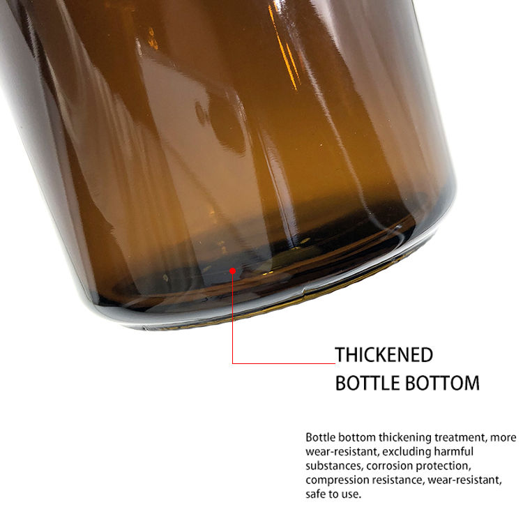 Wide mouth uv protected round 8 Ounce amber glass cream jar