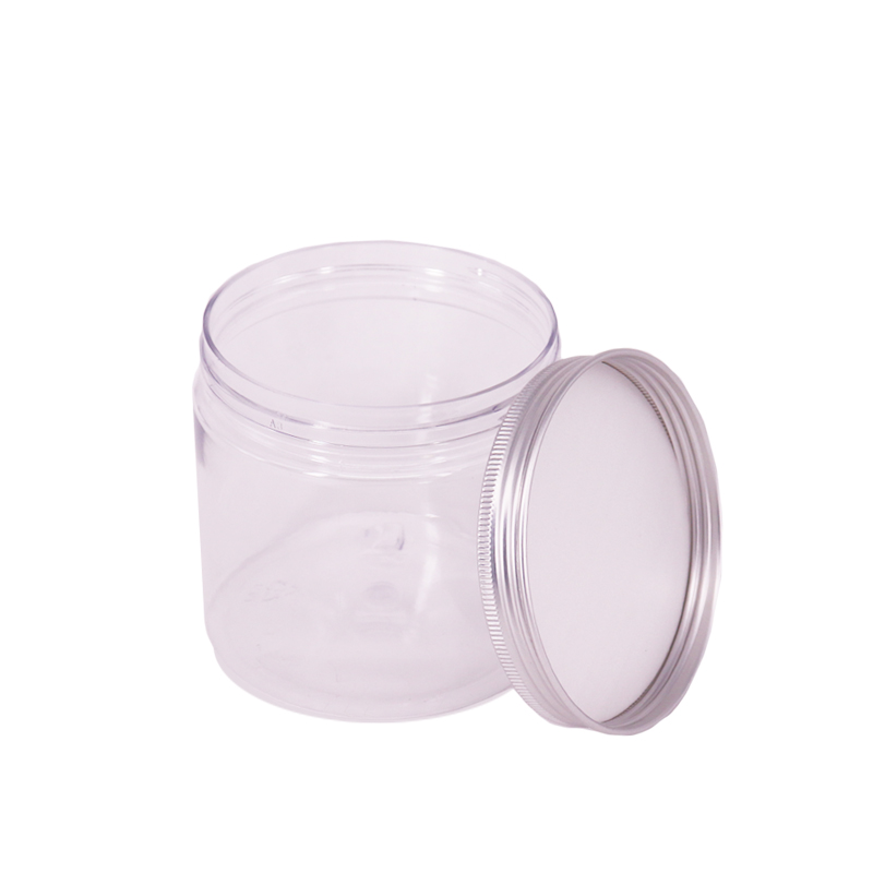 Wide neck food jar petjar mouth glass plastic PET mason jars with lids