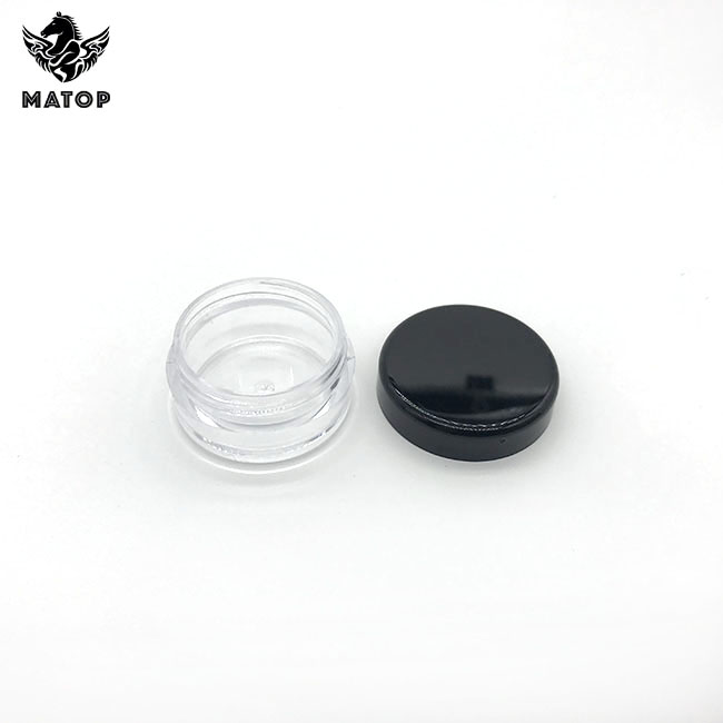 Widely used small capacity empty black cream cosmetic plastic jar