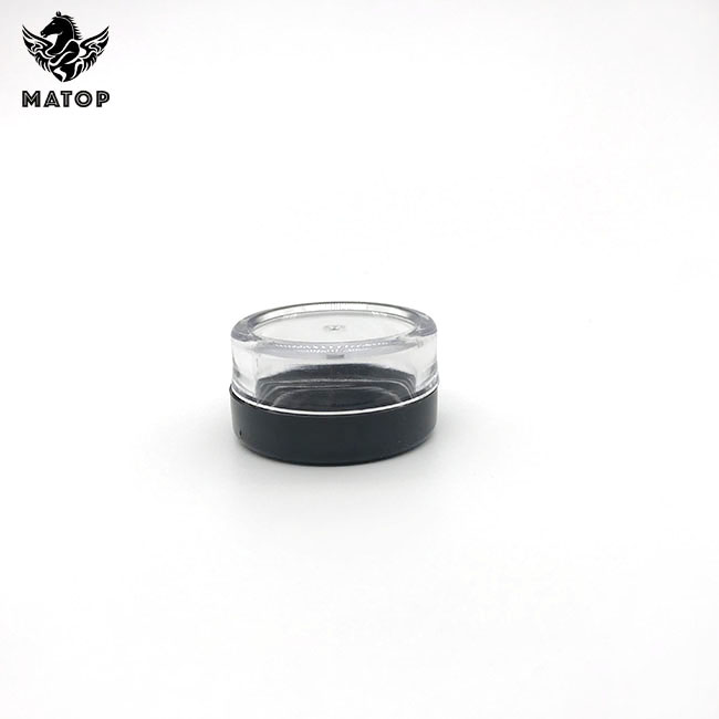 Widely used small capacity empty black cream cosmetic plastic jar