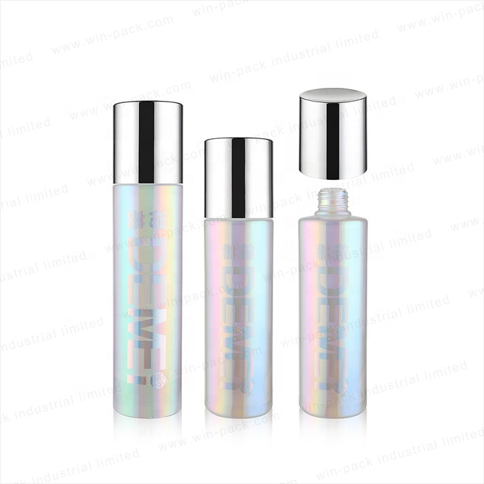 Win-pack glass lotion perfume bottle 30ml Luxury UV coating cosmetic glass bottle with  stopper