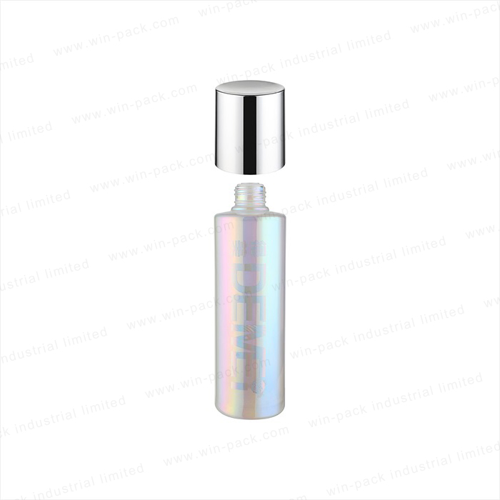 Win-pack glass lotion perfume bottle 30ml Luxury UV coating cosmetic glass bottle with stopper