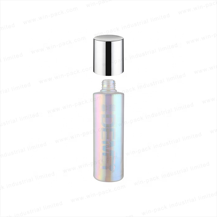 Win-pack glass lotion perfume bottle 30ml Luxury UV coating cosmetic glass bottle with stopper